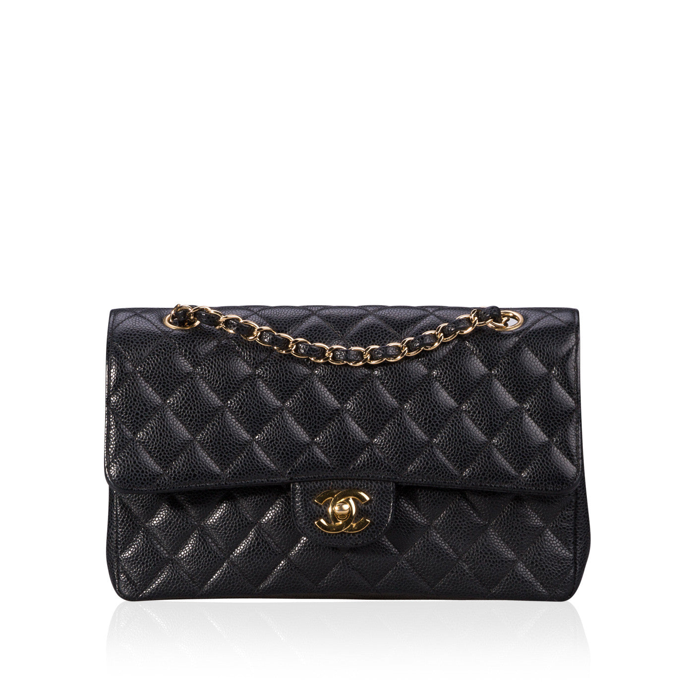 Chanel Classic Flap Caviar Black Shoulder Bag Style 6