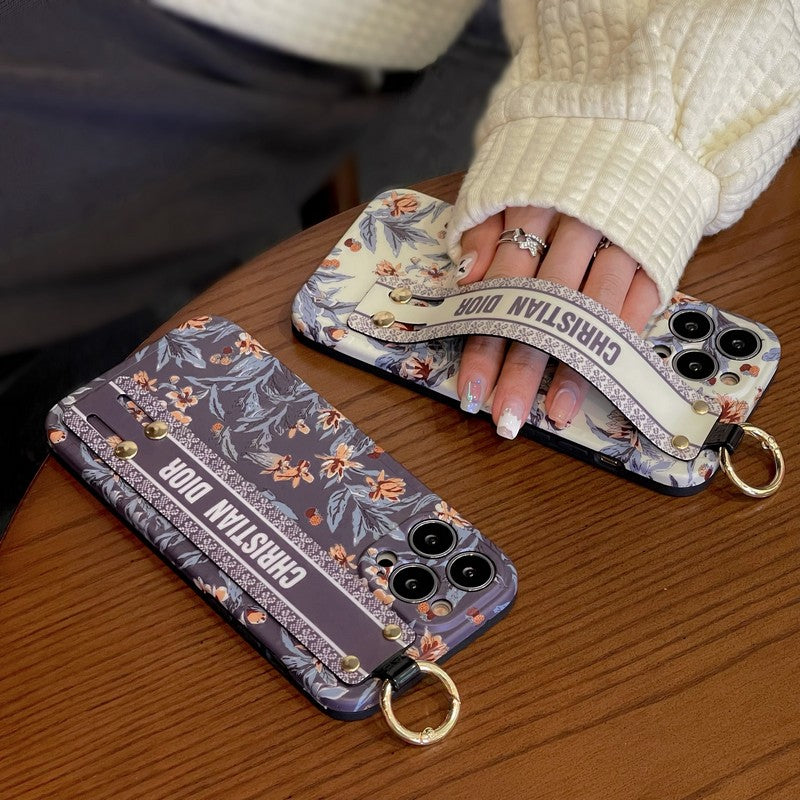 Fashion Purple & White Wristband iPhone Case