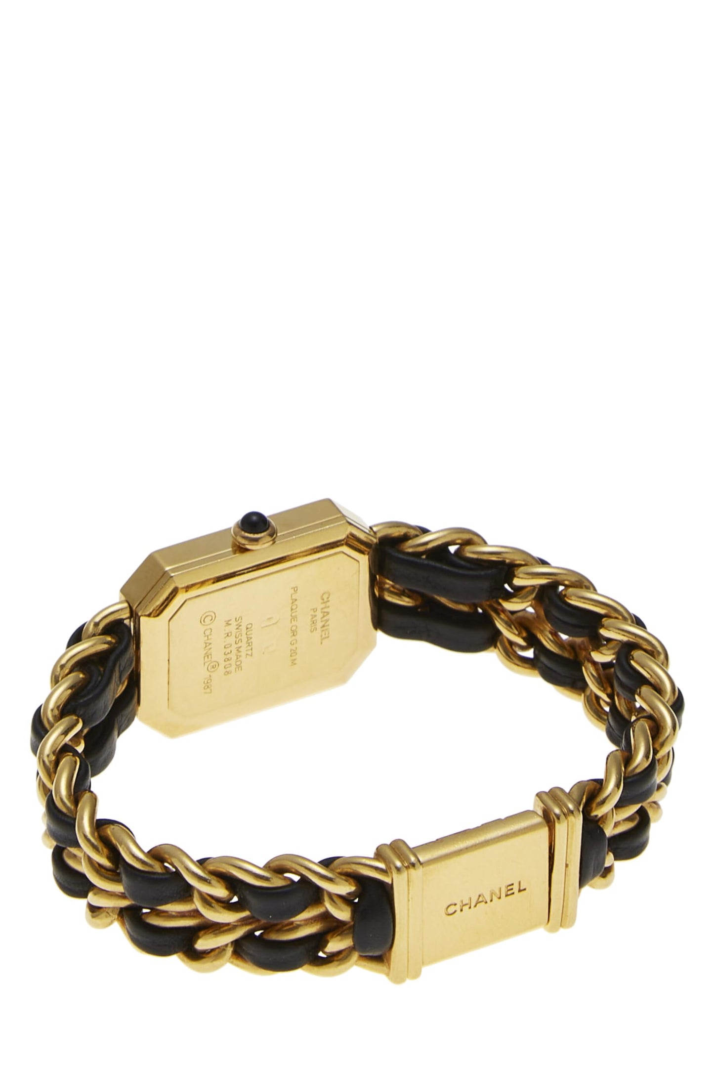 Chanel, Black & Gold Premiere Watch Medium, Black