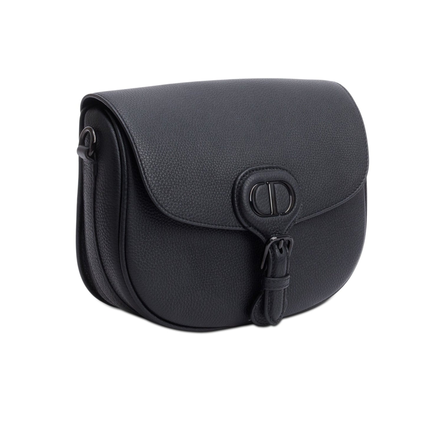 Christian Dior 2021 Black Ultramatte Leather Medium Bobby Bag