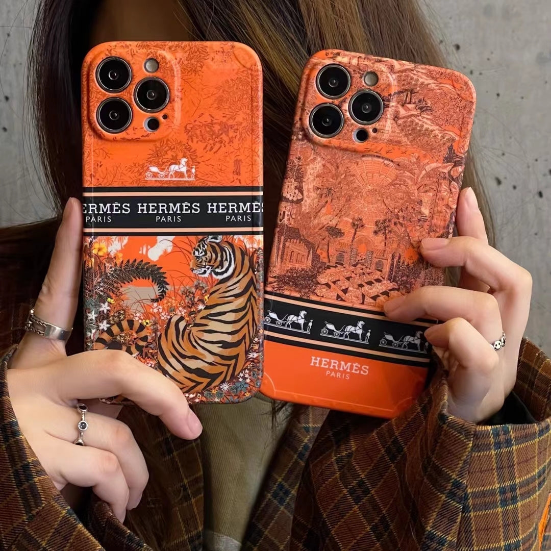 Hermes Design iPhone Case For 11 12 13 14 Pro Max Plus