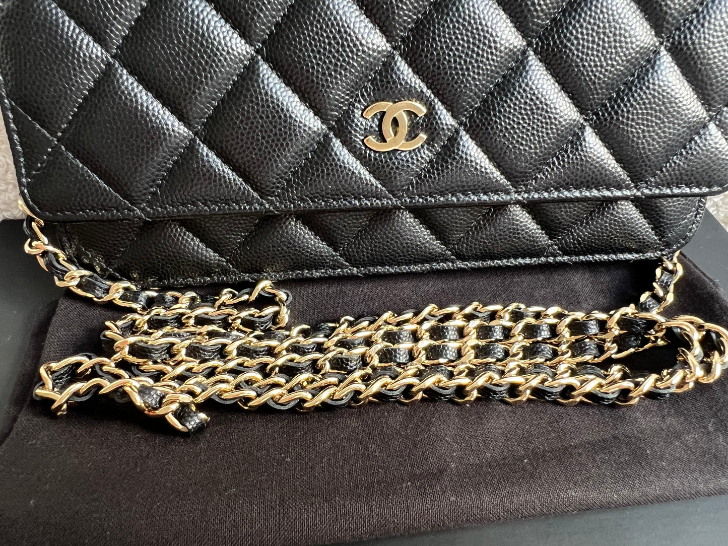 Chanel Black Caviar Wallet on Chain (RRP £2,930)