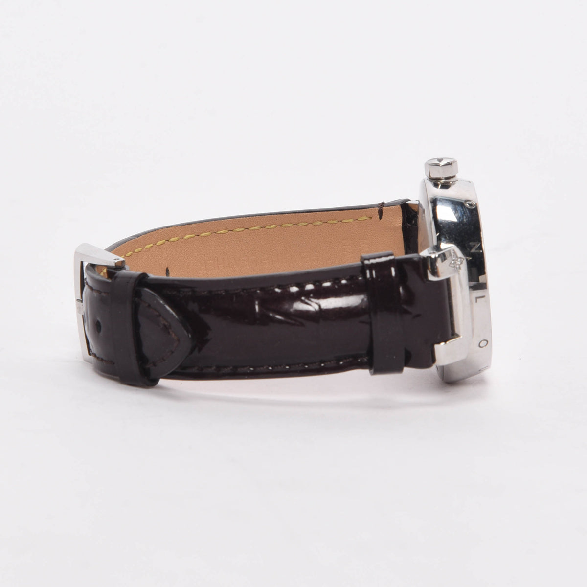 Louis Vuitton Amarante Stainless Steel & Diamond Tambour Disc Watch