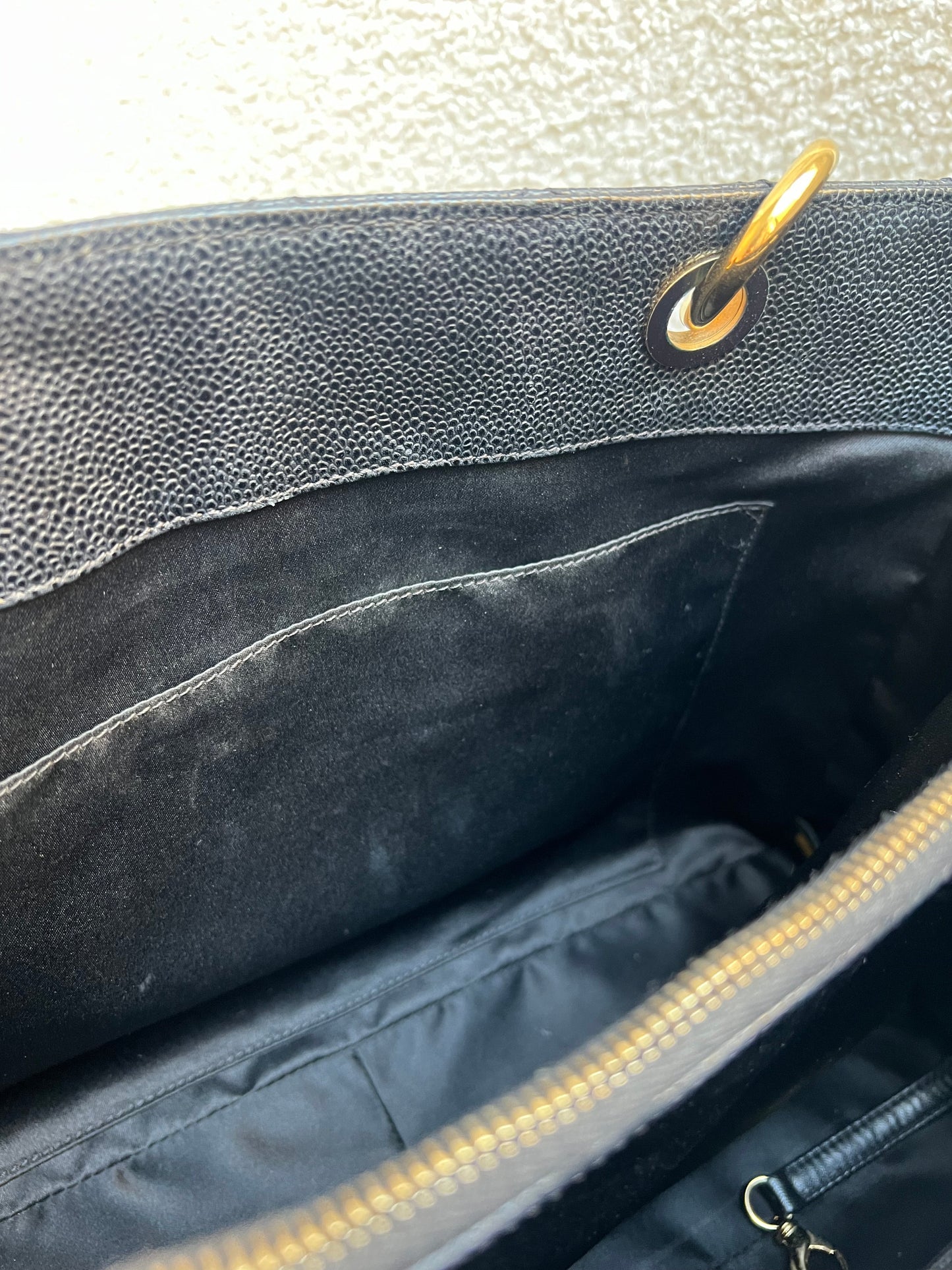 Chanel Black Caviar Grand Shopper Tote Gold Hardware (GST)