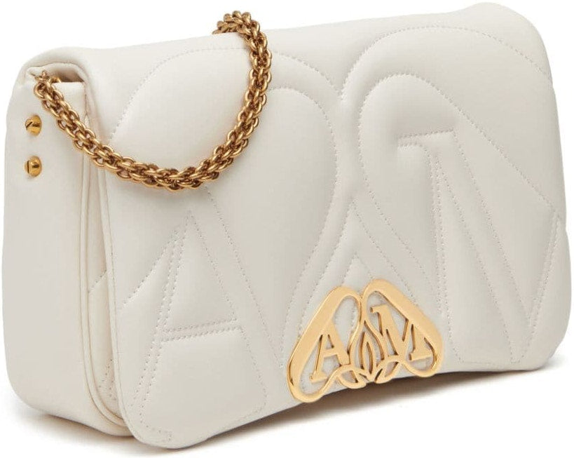 SEAL LOGO SMALL LEATHER CROSSBODY BAG