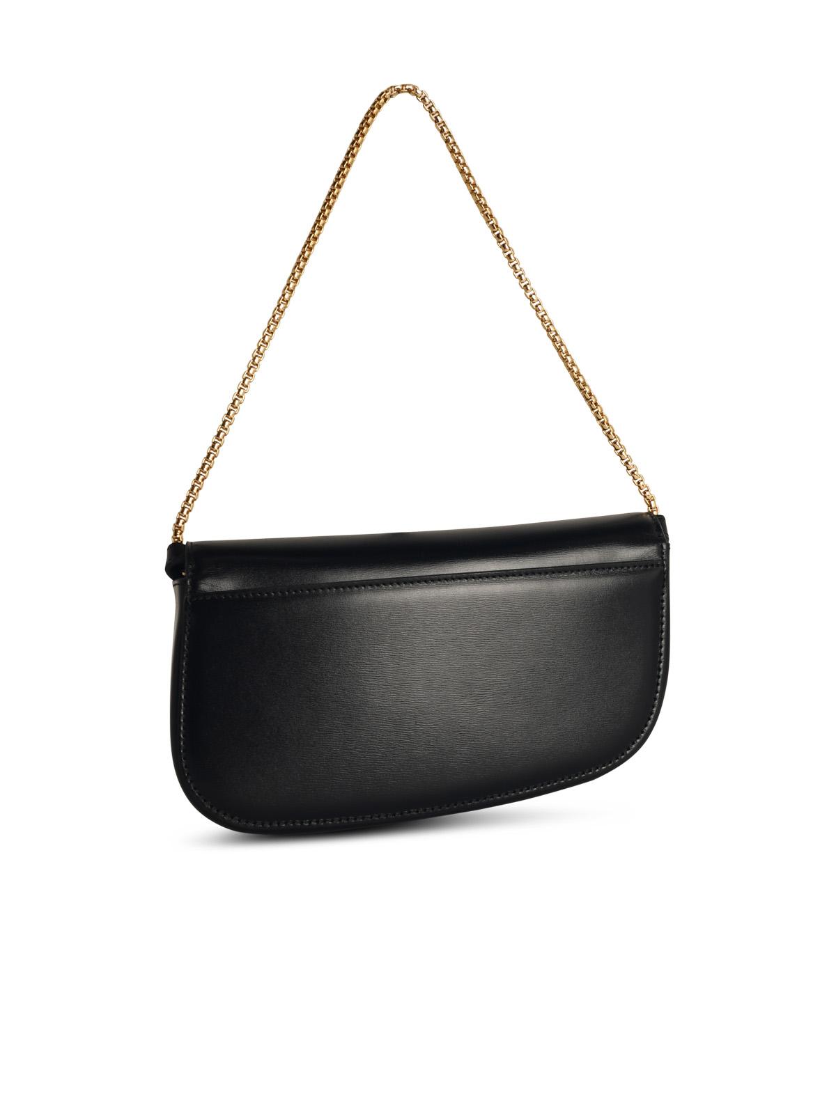 Salvatore Ferragamo 'Fiamma' Black Leather Crossbody Bag Woman