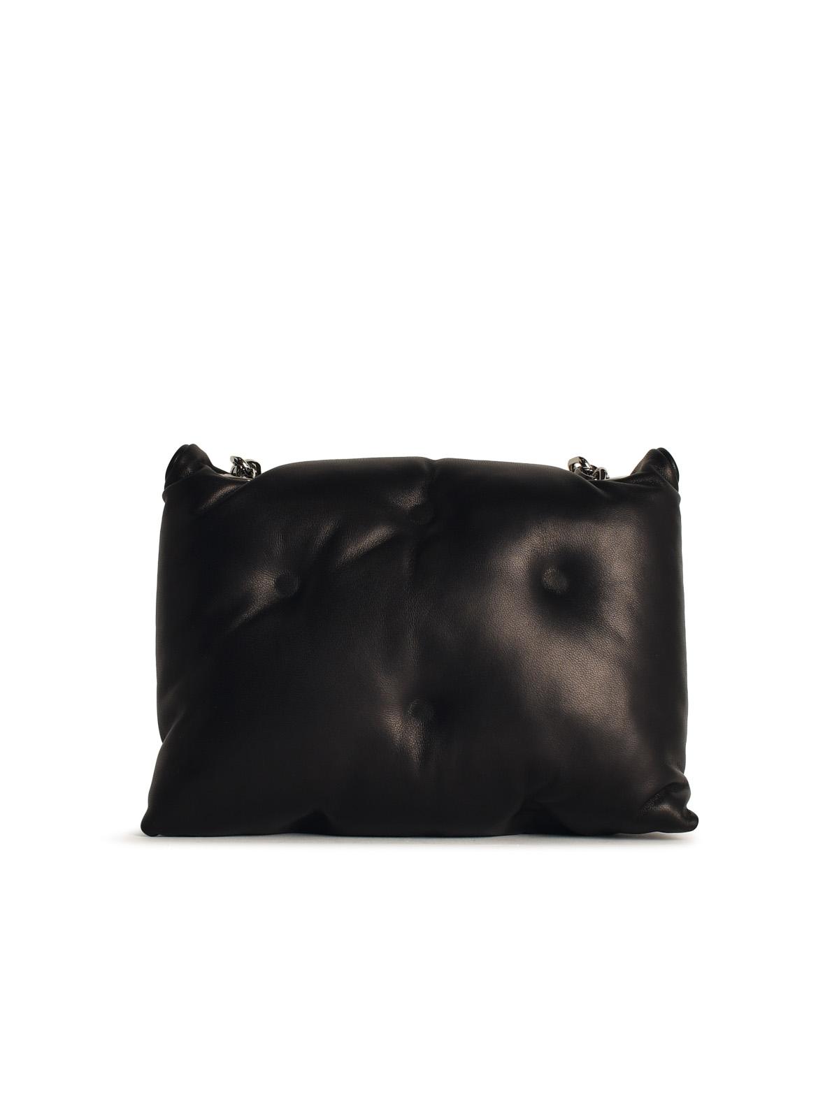 Maison Margiela 'Glam Slam' Black Leather Crossbody Bag Woman
