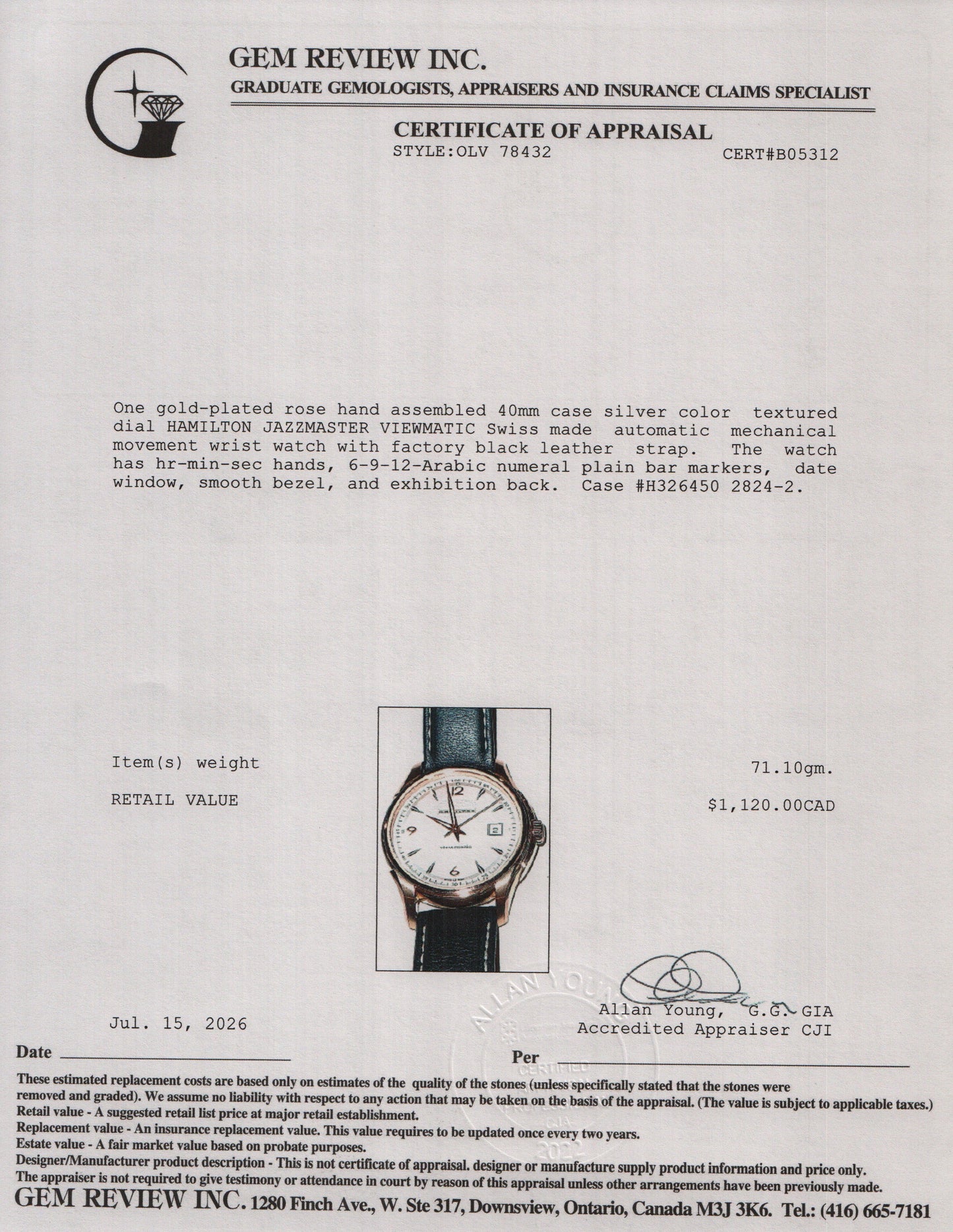 Hamilton Rose Gold-Plated Stainless Steel Jazzmaster Viewmatic 40 MM Automatic Watch Silver Dial