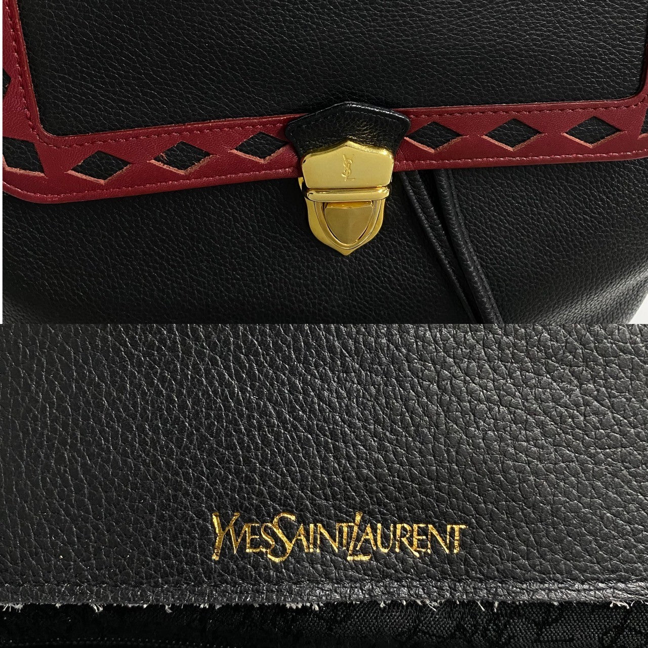 Saint Laurent Leather Red Handbag Style 30