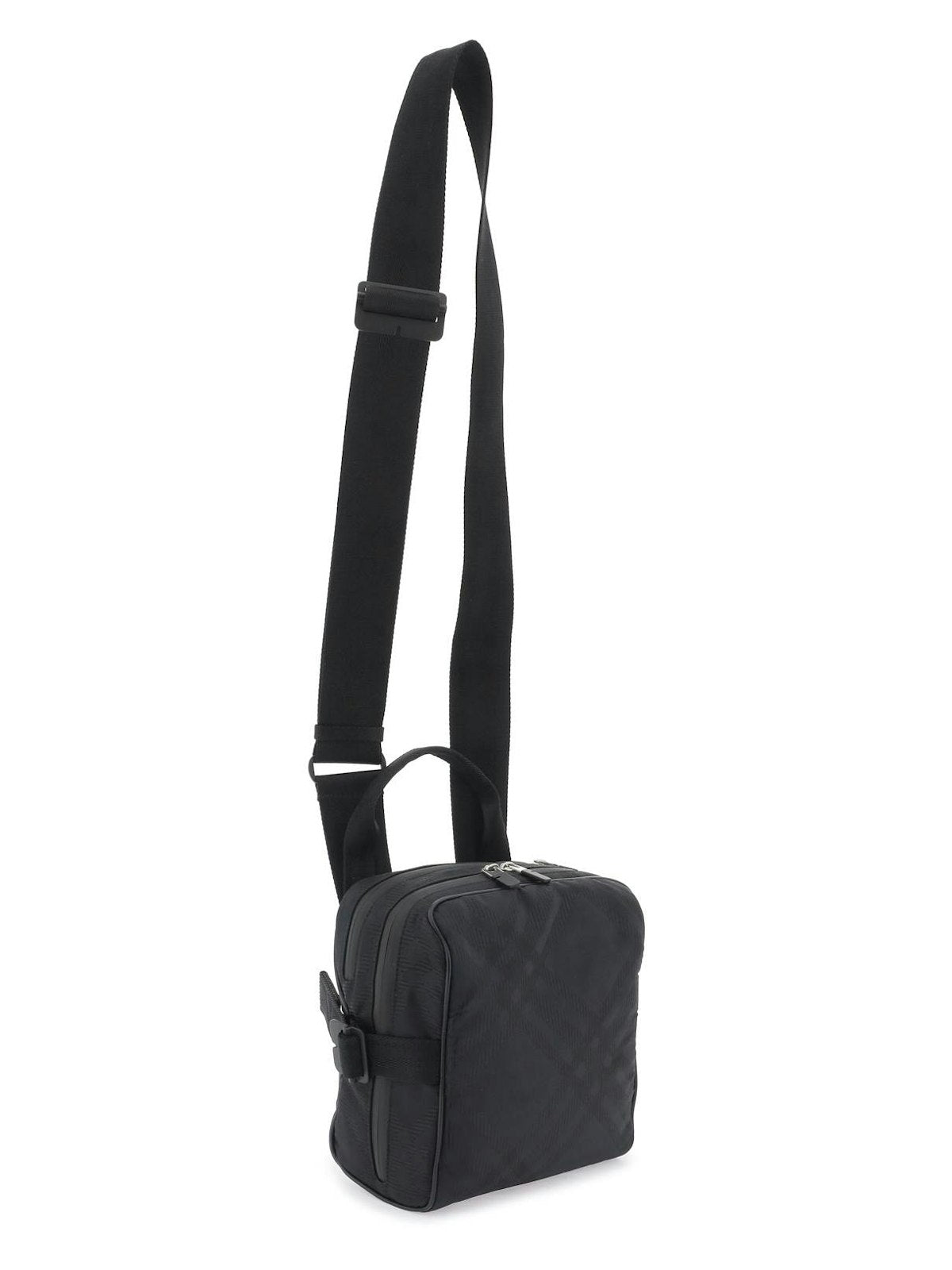 Check Jacquard Crossbody Bag