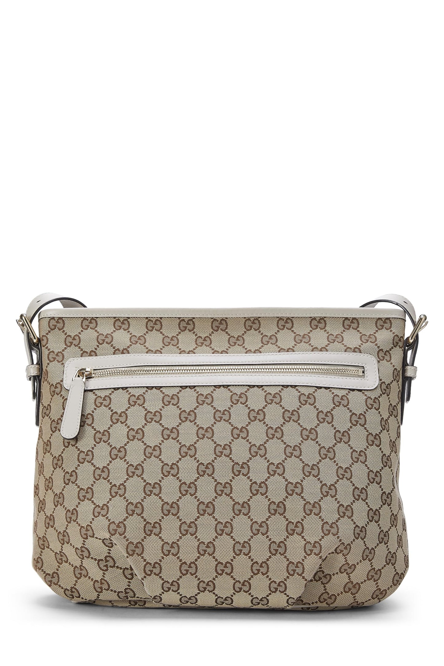 Gucci, Original GG Canvas Zip Pocket Crossbody Large, White