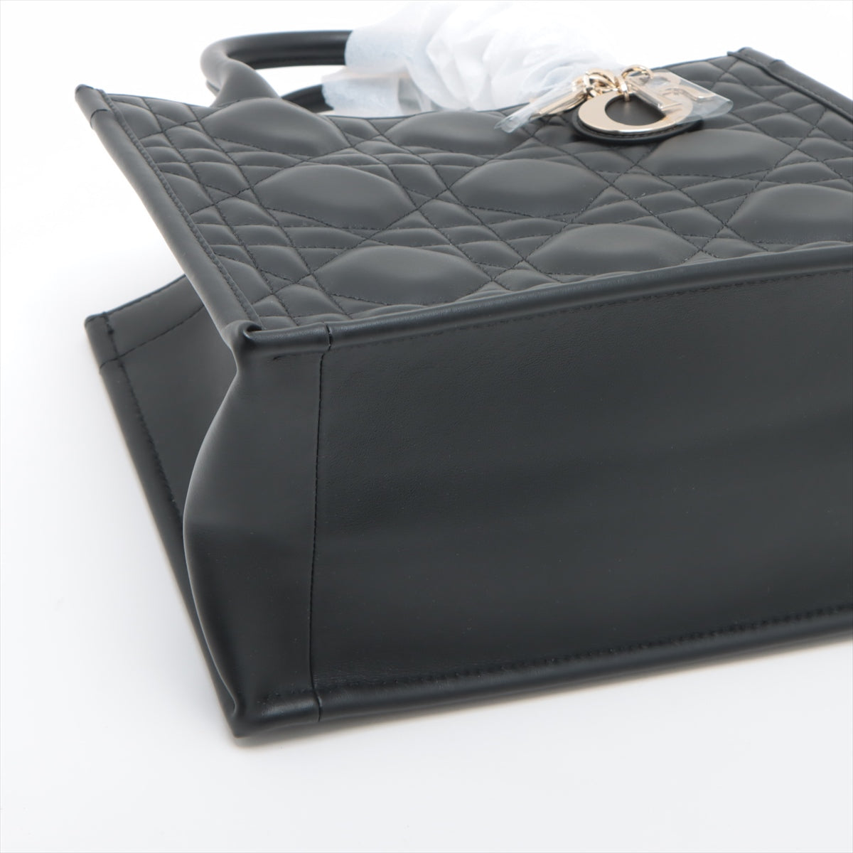 Dior Book Tote Leather Black Tote Bag