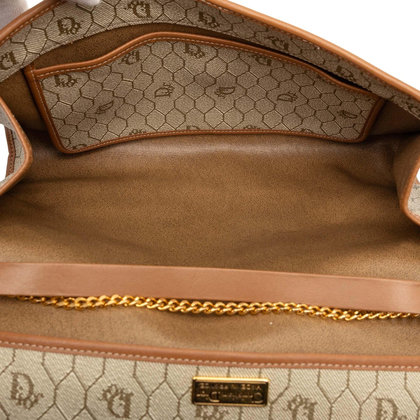 Dior Canvas Brown Shoulder Bag Canvas