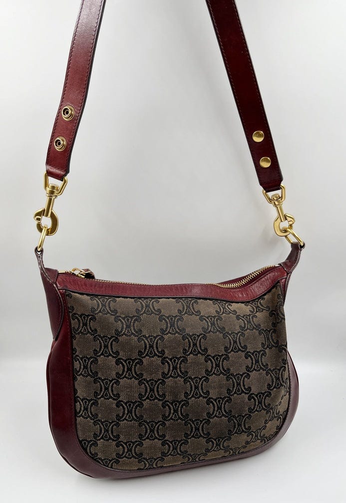 Vintage Celine Triomphe Canvas Crossbody Bag