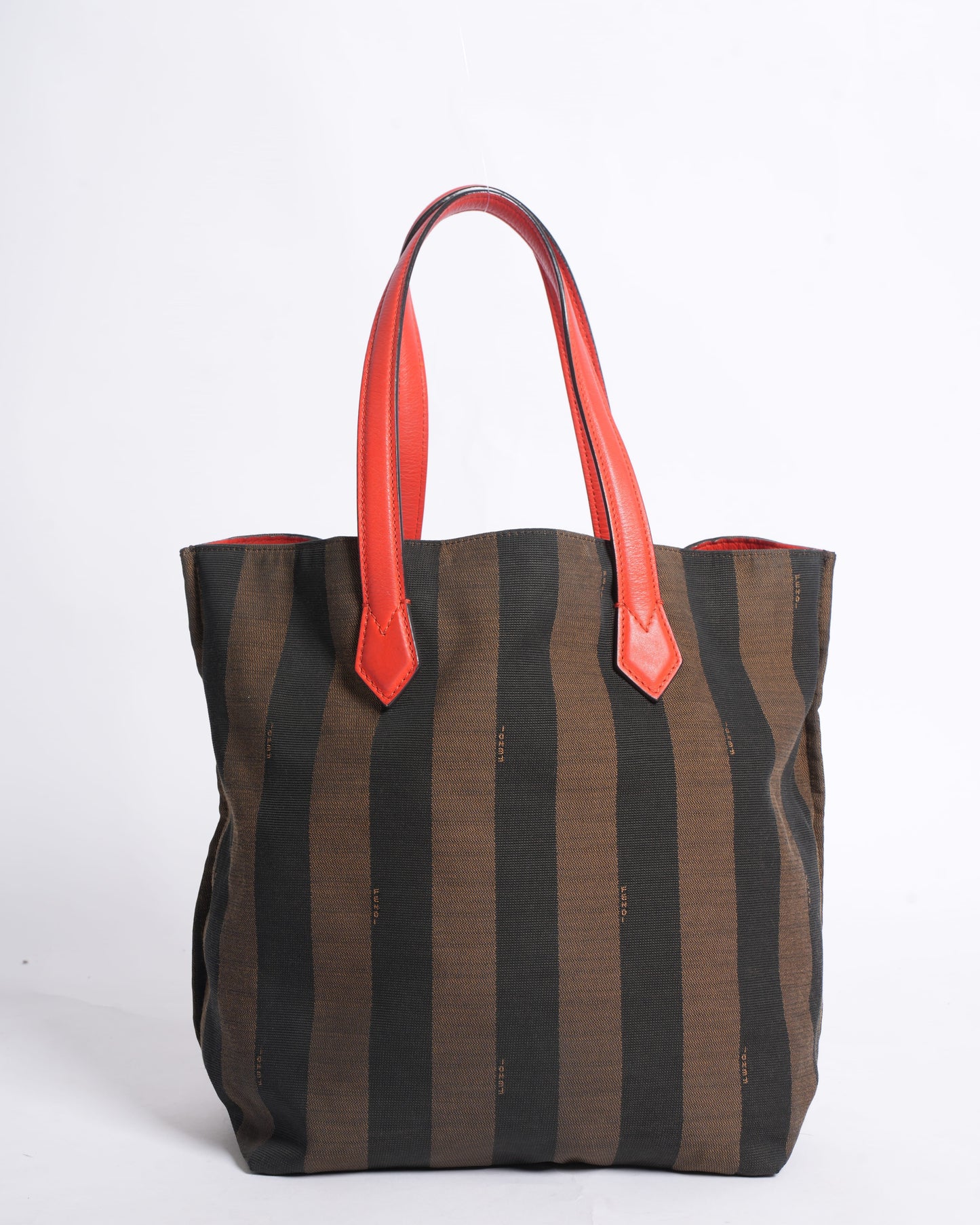 Fendi Vertical Open Shopping Tote Paquin Canvas In Size Medium