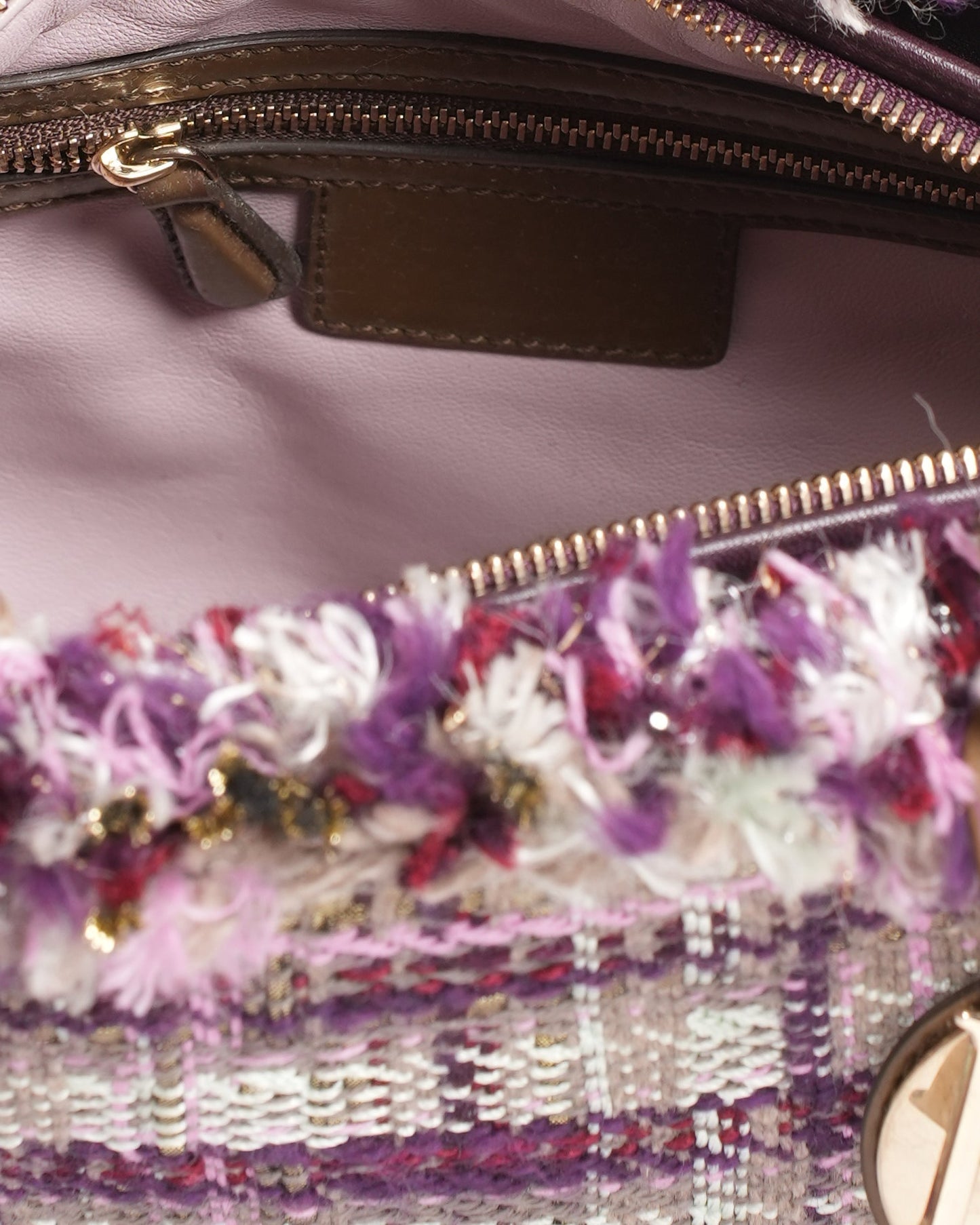 Christian Dior Tweed Lady Dior Medium Bag