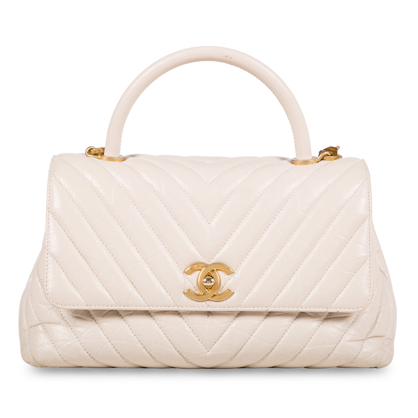 Chanel Coco Handle Calfskin Gold Shoulder Bag