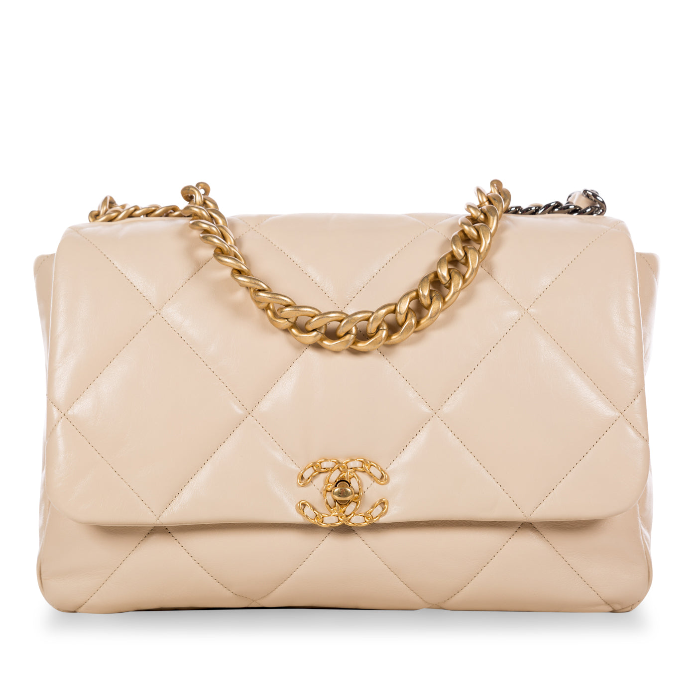 Chanel Chanel 19 Lambskin Gold Shoulder Bag Style 26