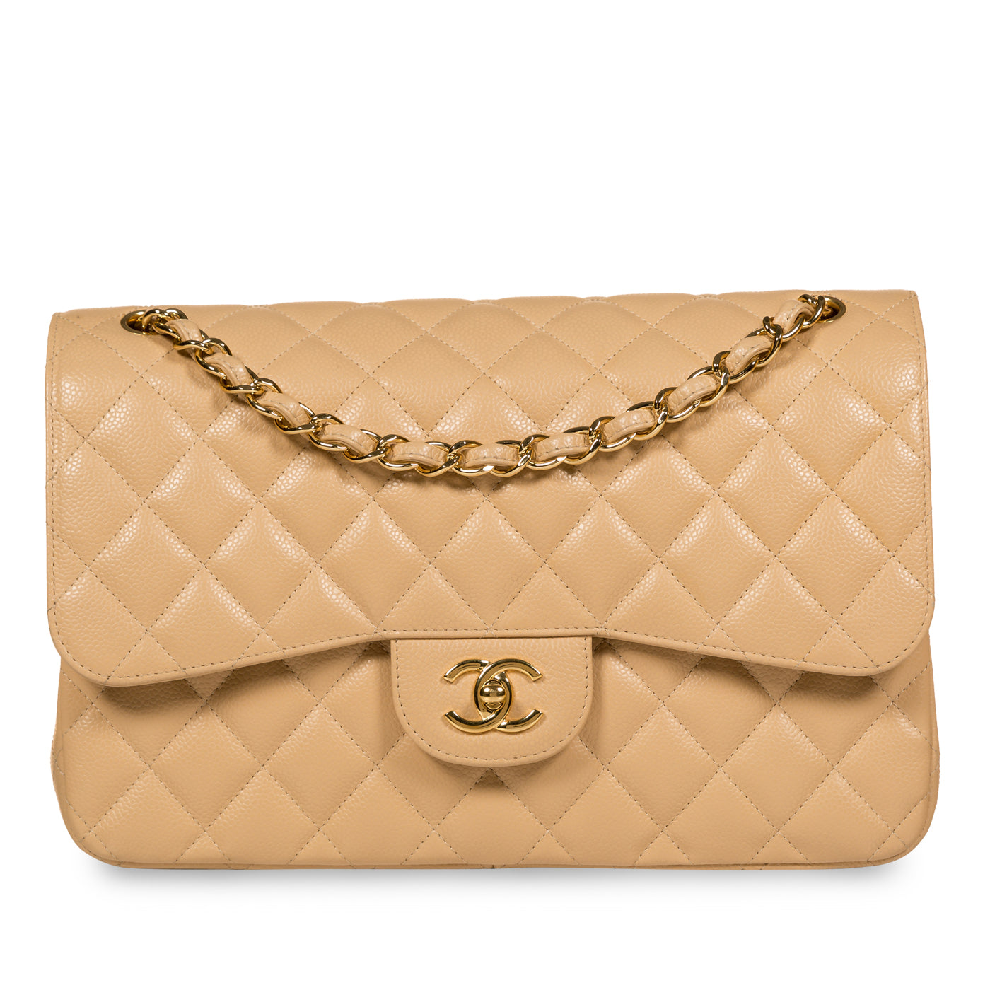 Chanel Classic Flap Caviar Gold Shoulder Bag Style 11