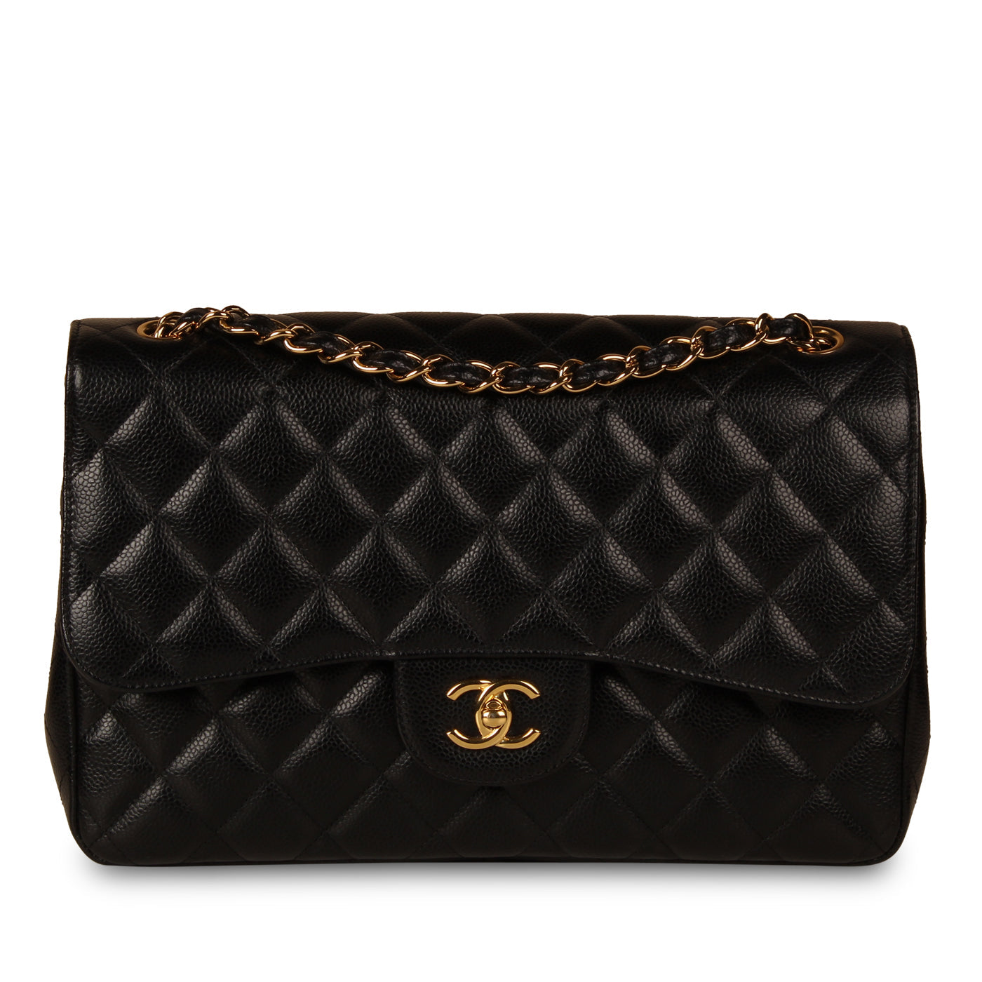 Chanel Classic Flap Caviar Black Shoulder Bag Style 39