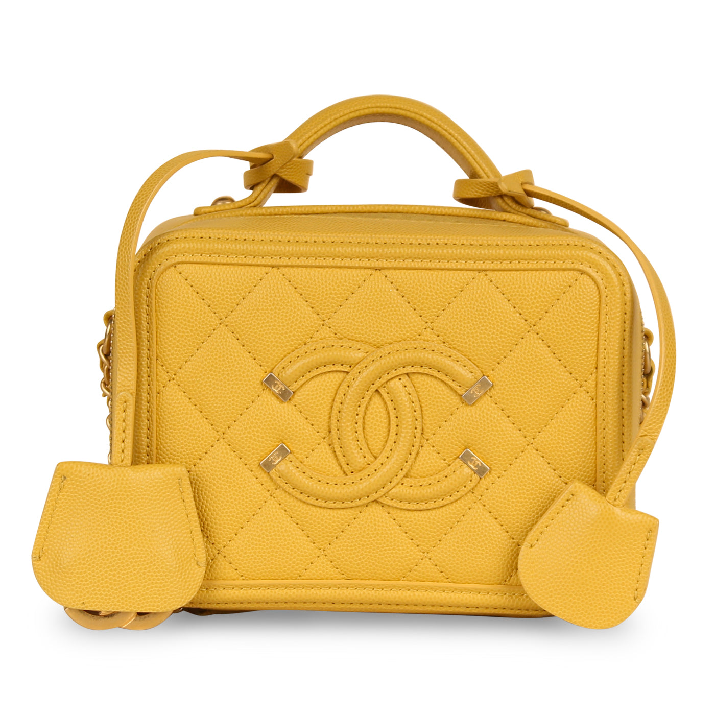 Chanel Vanity Caviar Gold Clutch Caviar