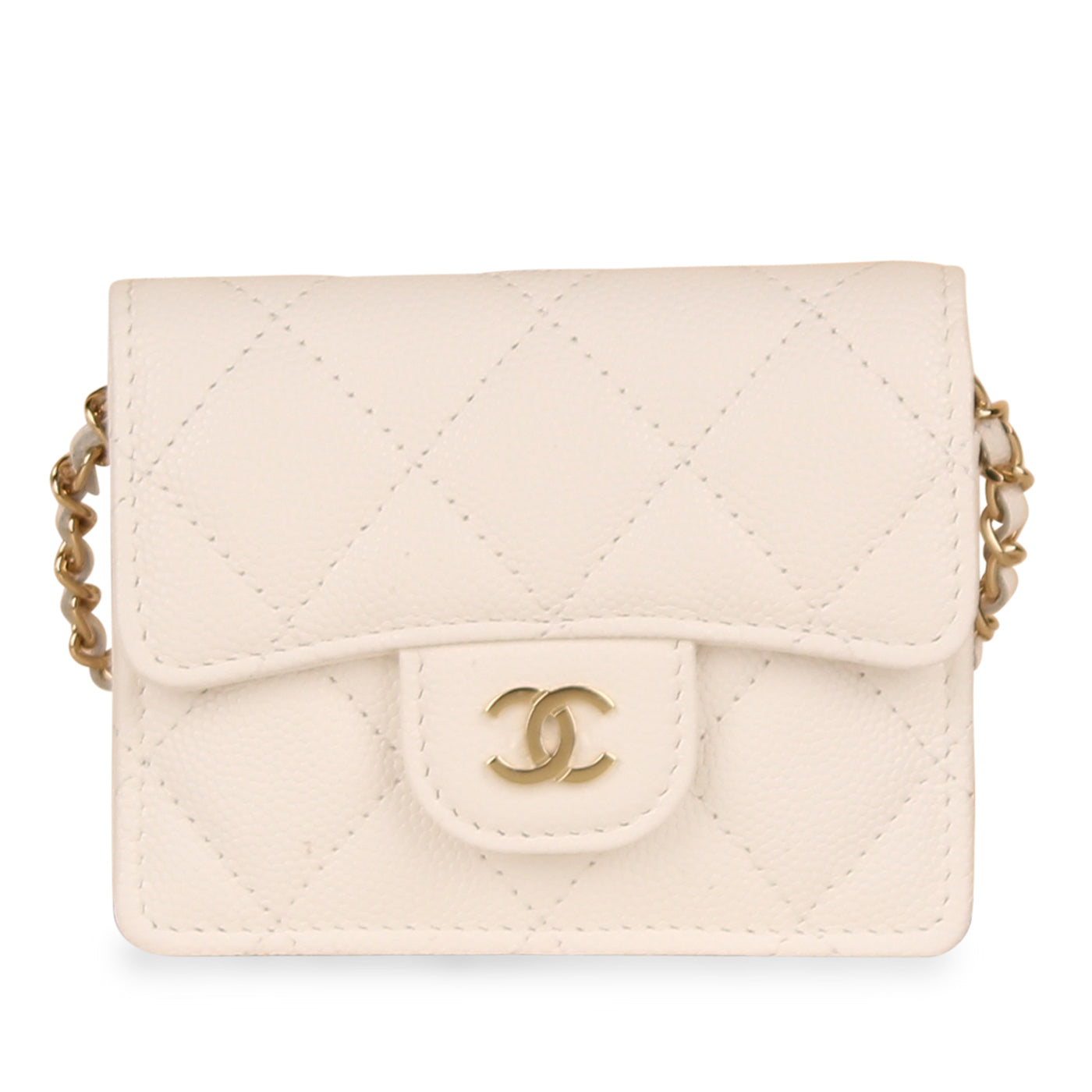 Chanel Classic Flap Card Holder With Chain