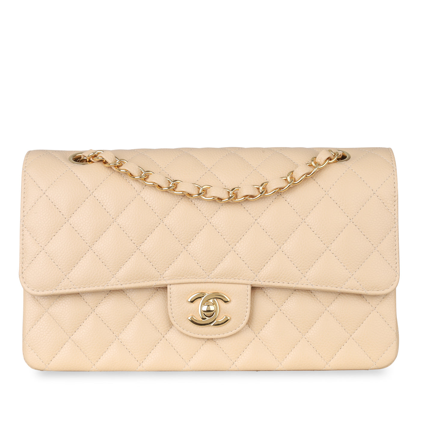 Chanel Classic Flap Caviar Gold Shoulder Bag Style 26
