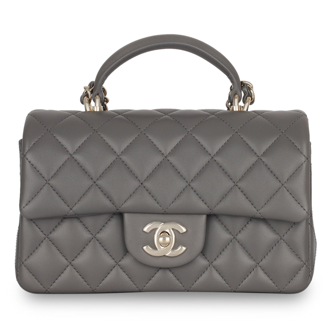 Chanel Classic Flap Lambskin Gold Shoulder Bag Style 74