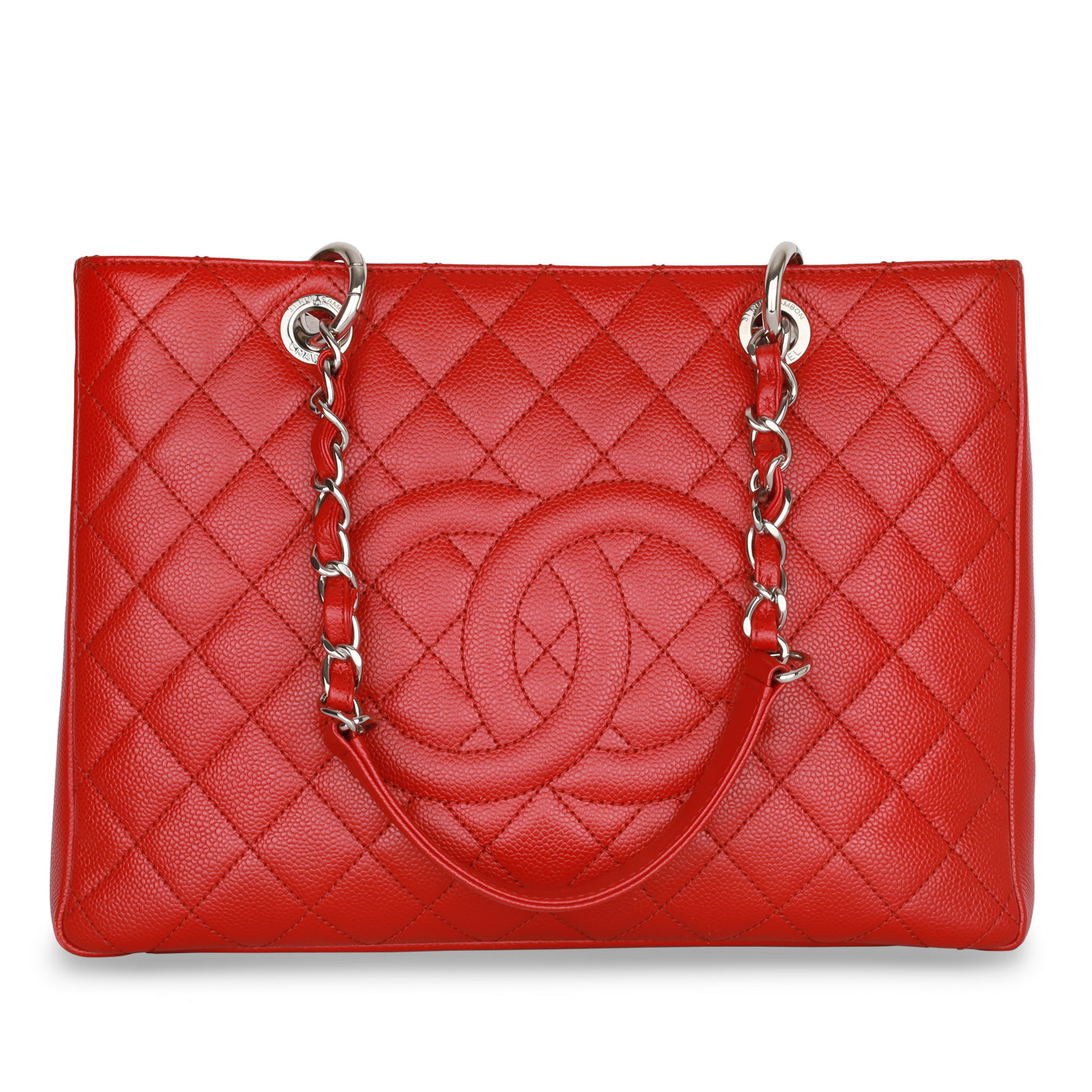 Chanel Timeless Caviar Silver Tote Bag Caviar