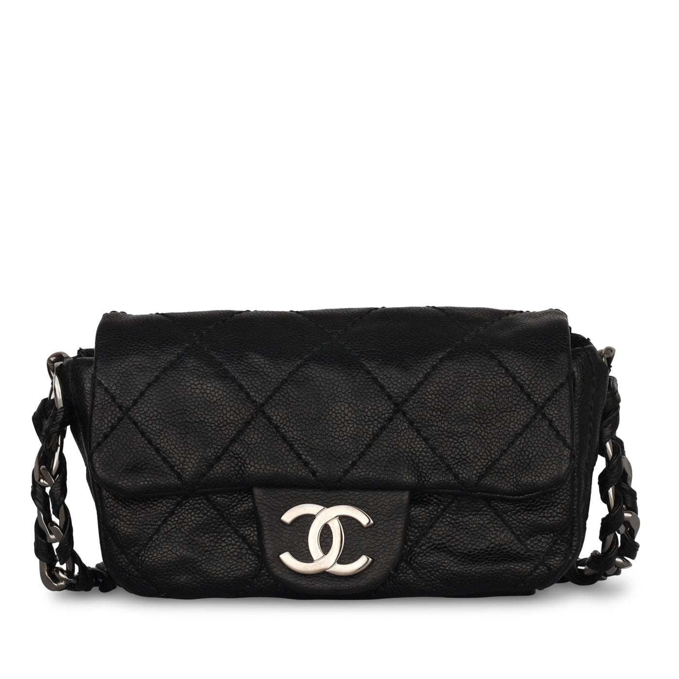 Chanel Classic Flap Caviar Black Shoulder Bag Style 144
