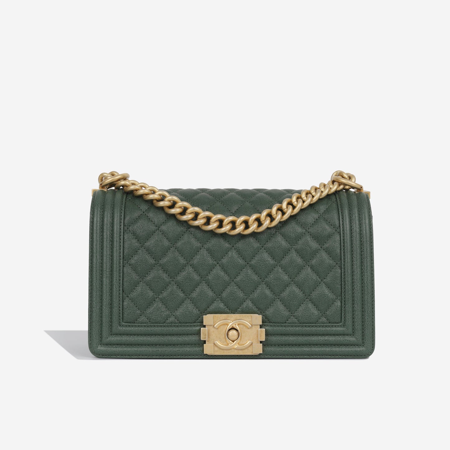 Chanel Boy Bag Lambskin Gold Shoulder Bag Style 8