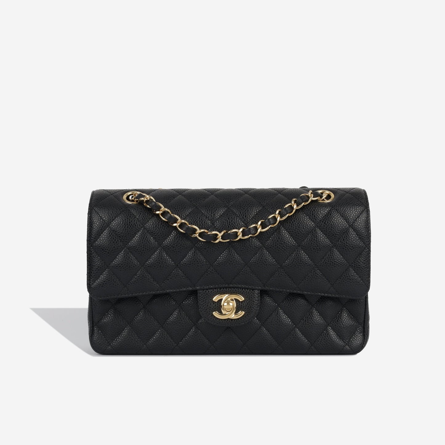 Chanel Classic Flap Caviar Black Shoulder Bag Style 77