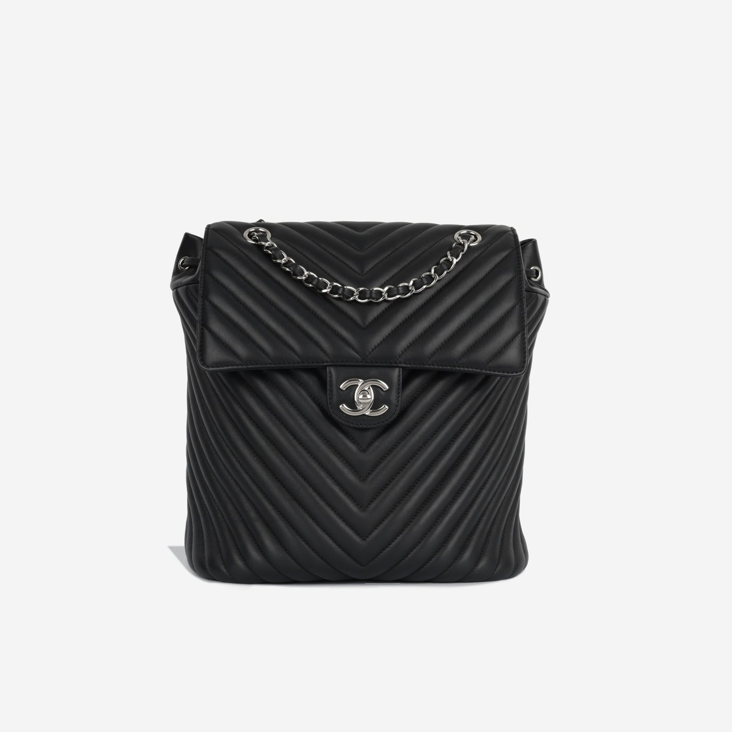 Chanel Classic Flap Lambskin Black Shoulder Bag Style 304