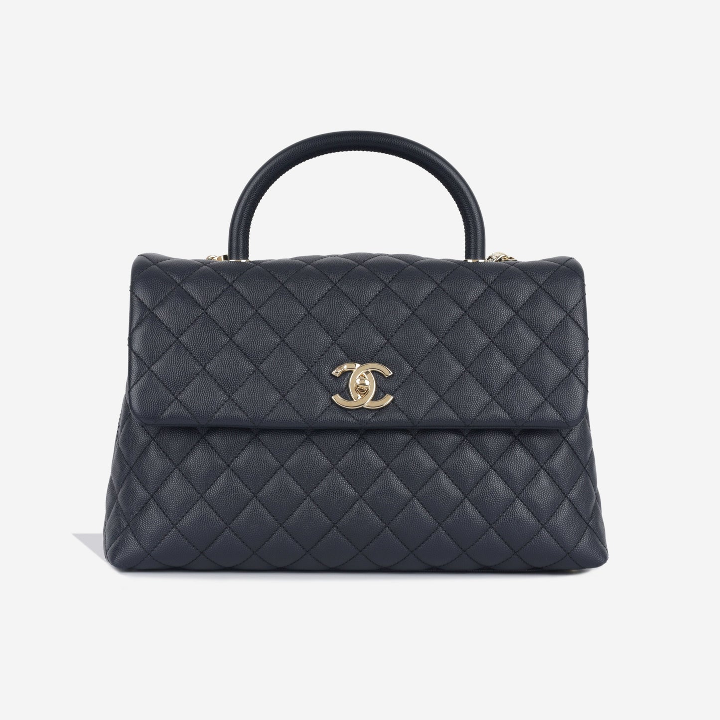 Chanel Coco Handle Caviar Gold Shoulder Bag Caviar