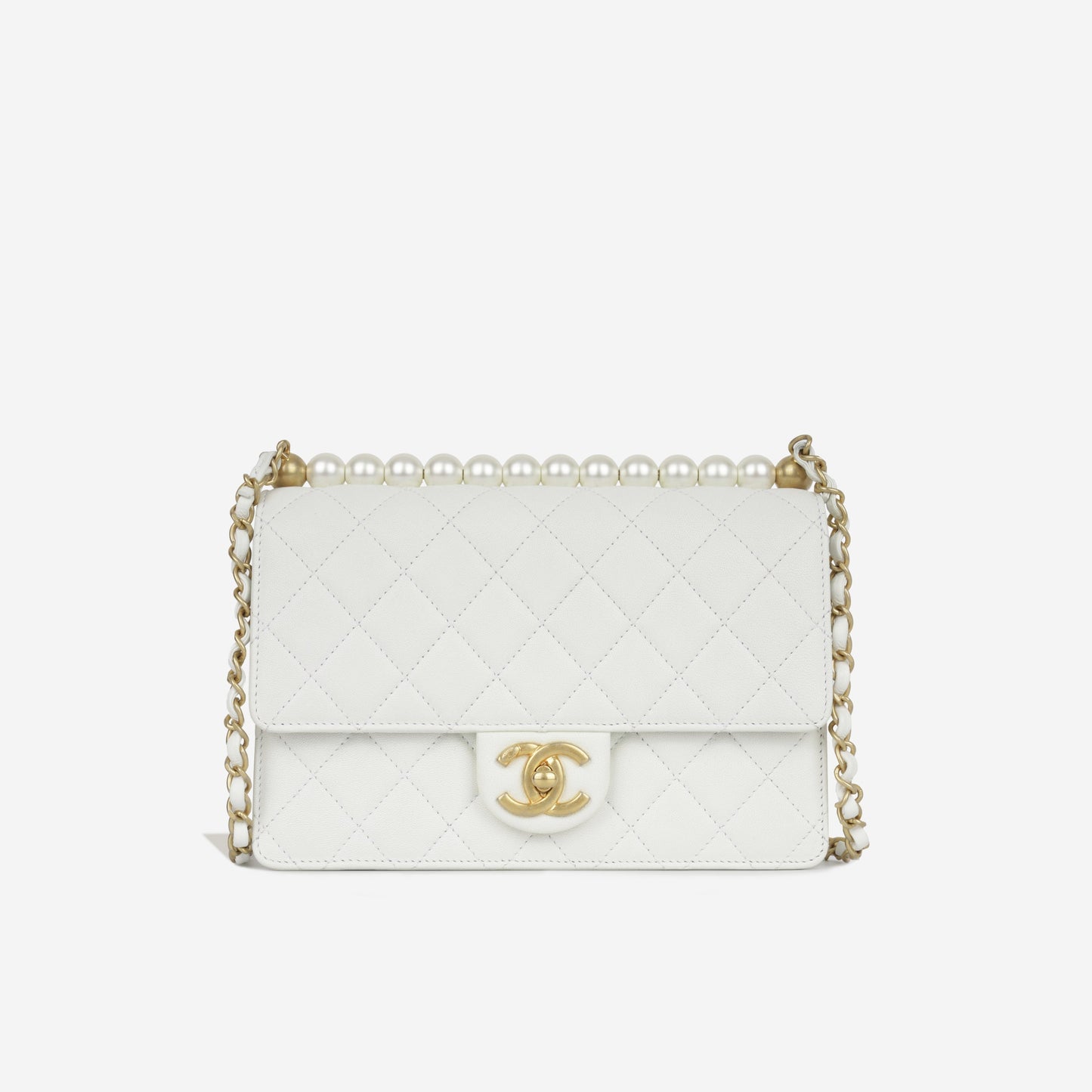 Chanel Classic Flap Lambskin Gold Shoulder Bag Style 112