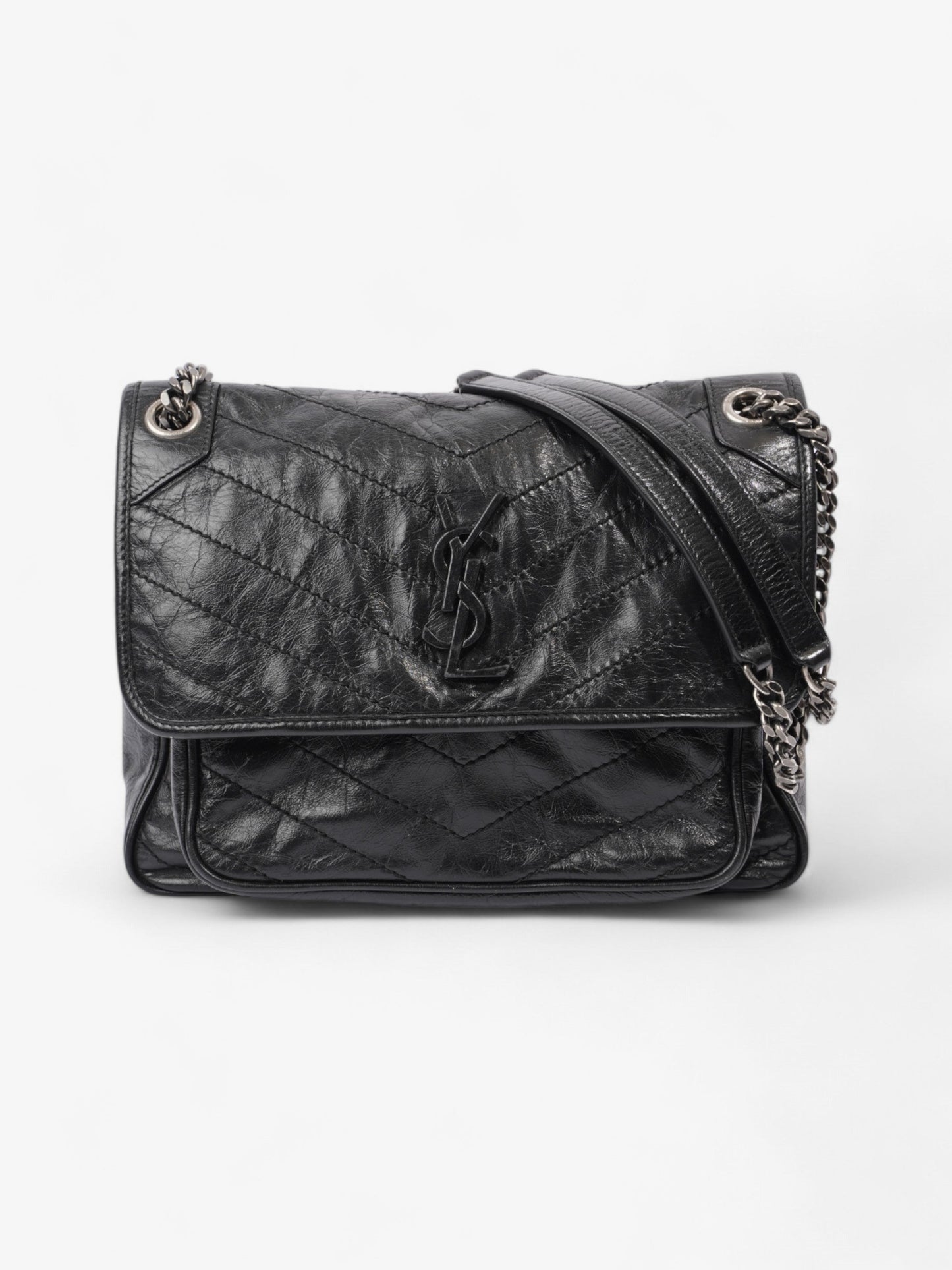 Saint Laurent Niki Leather Black Shoulder Bag Style 8
