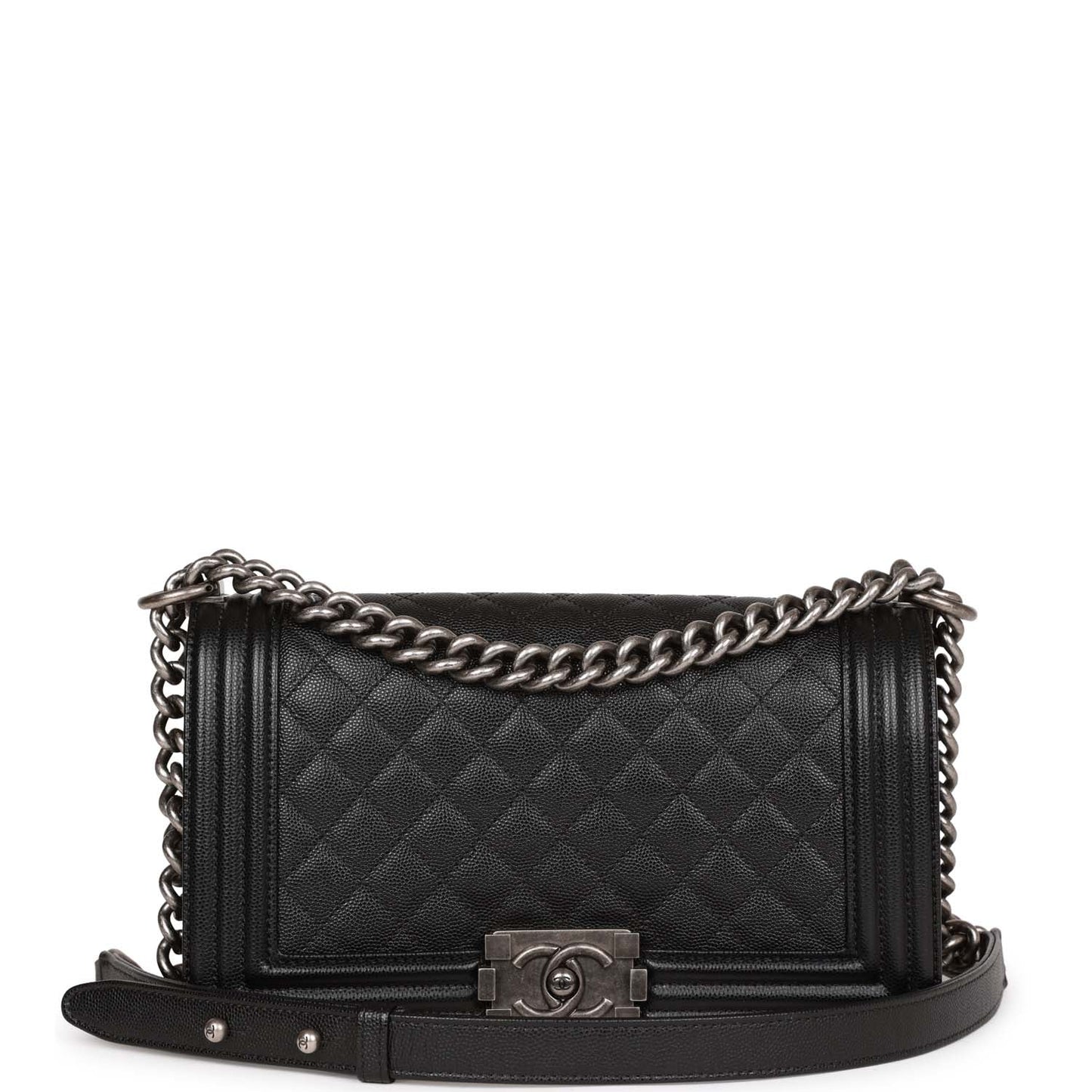 Chanel Boy Bag Caviar Black Shoulder Bag