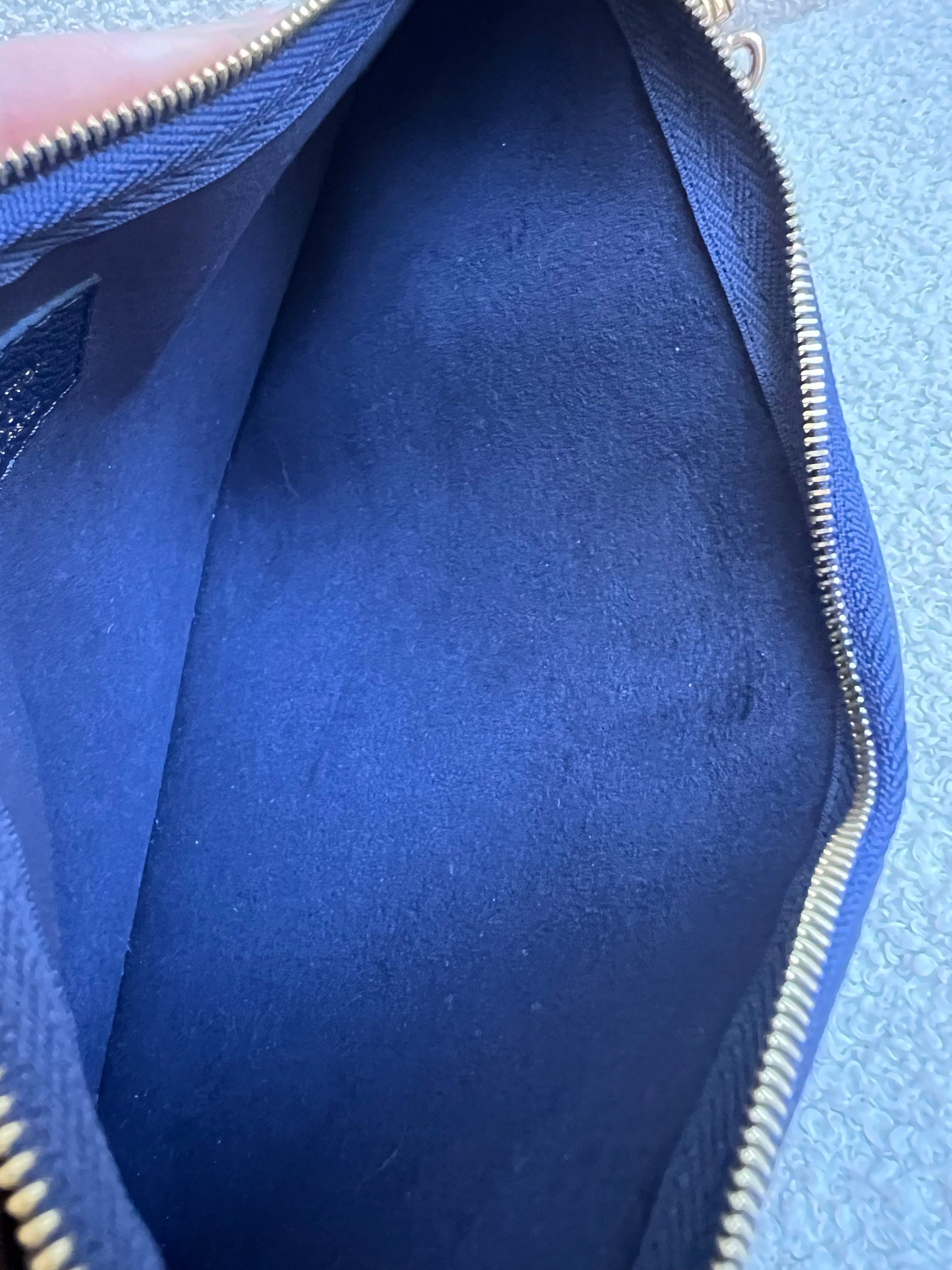 Louis Vuitton Pouch (from Carryall) Navy Empreinte