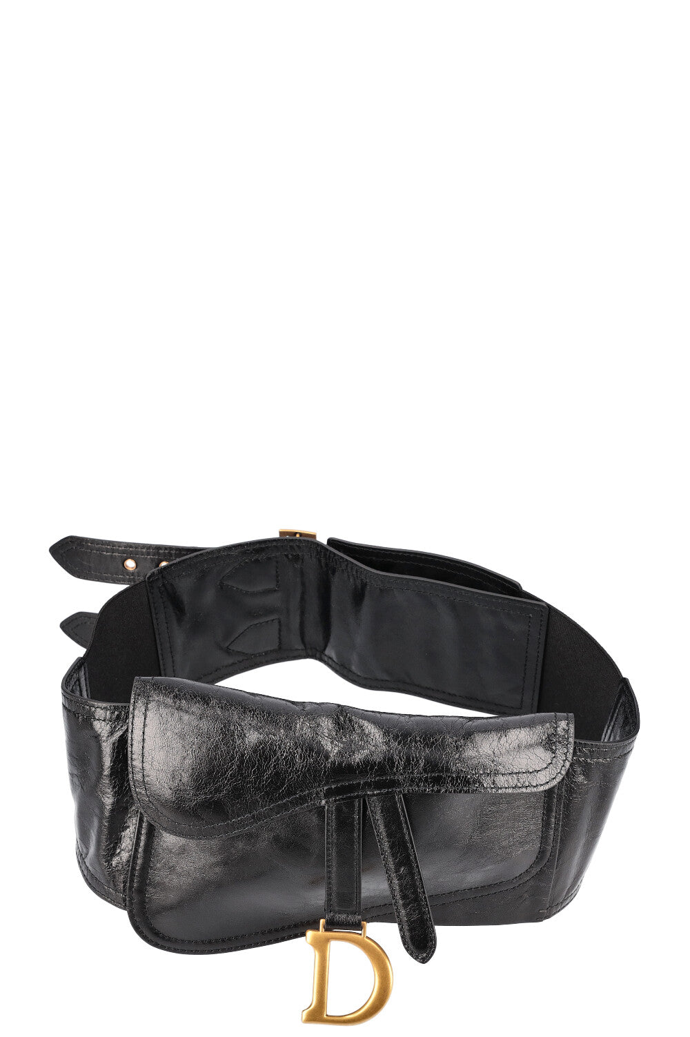 Christian Dior Saddle Waist Belt Bag Black