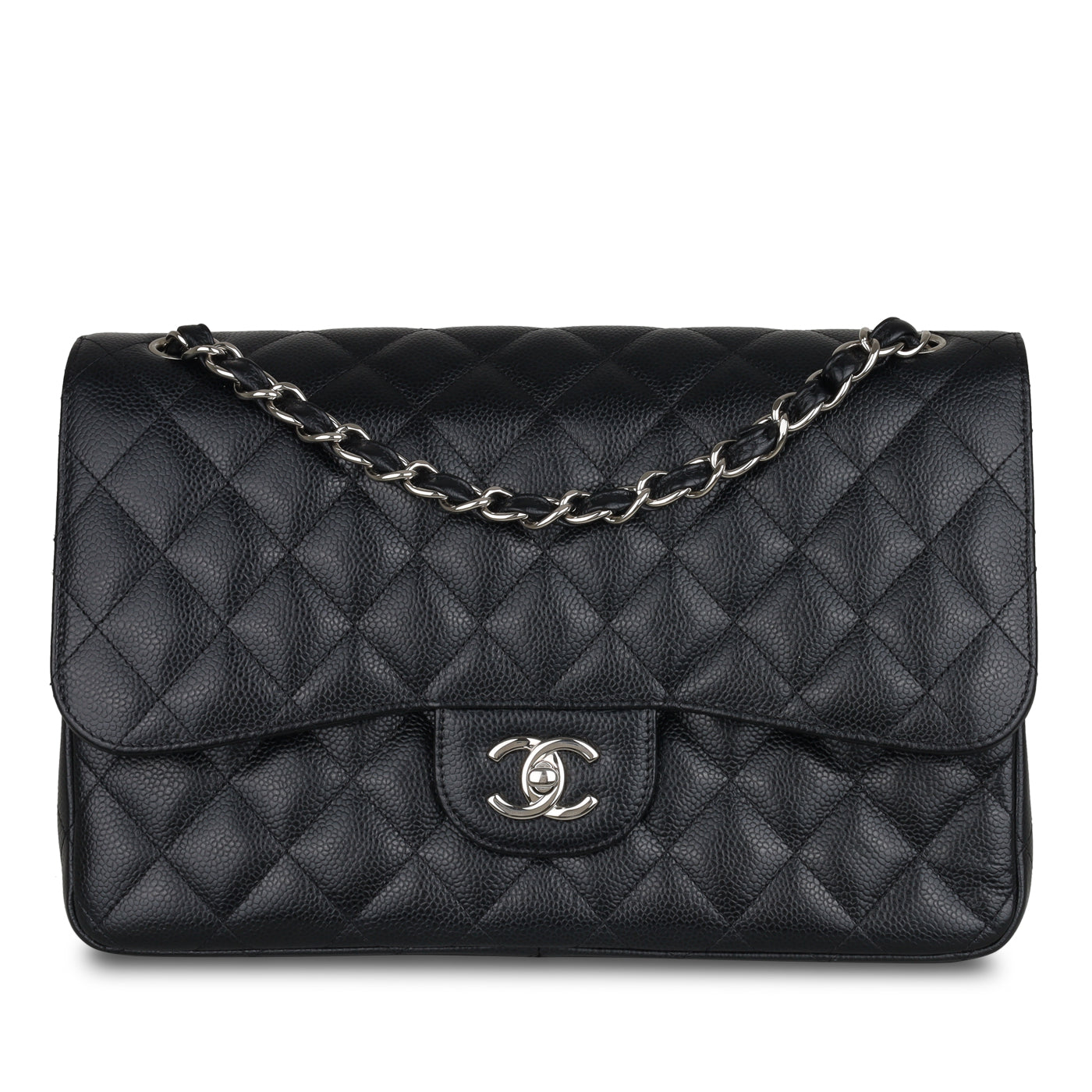 Chanel Classic Flap Caviar Black Shoulder Bag Style 20