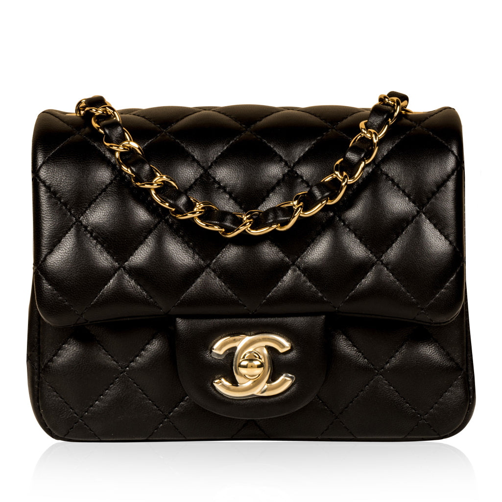 Chanel Classic Flap Lambskin Black Shoulder Bag Style 246