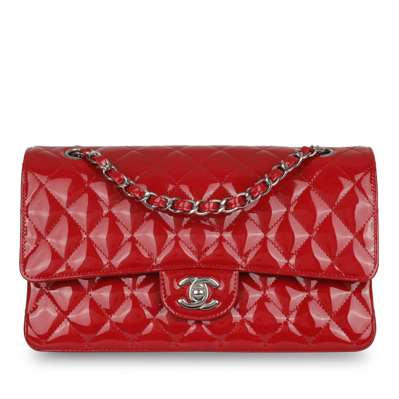 Chanel Classic Flap Patent Leather Black Shoulder Bag Style 2