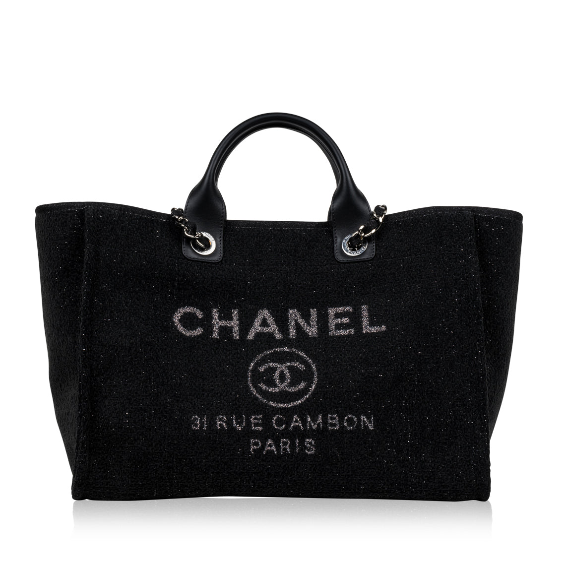 Chanel Cambon Leather Black Tote Bag Style 6