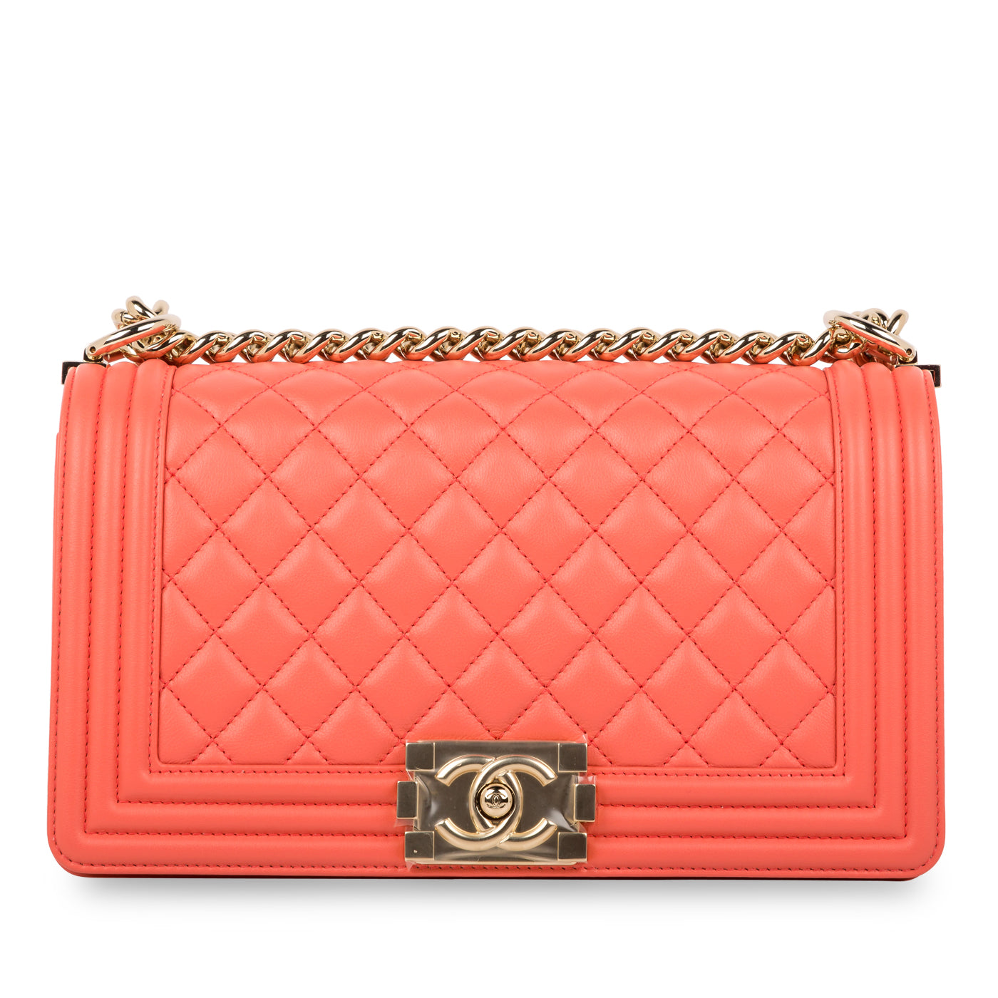 Chanel Boy Bag Lambskin Gold Shoulder Bag Style 2