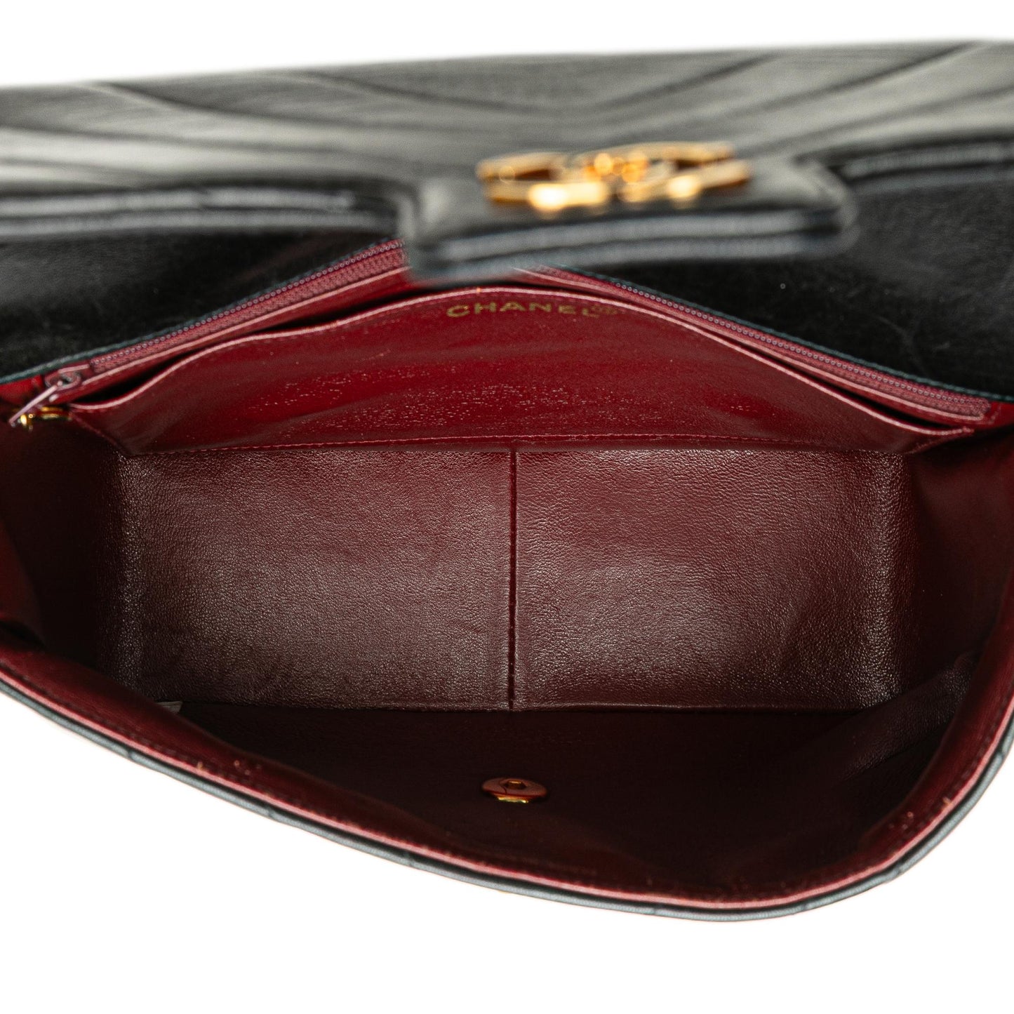 Chanel Cc Chevron Lambskin Flap