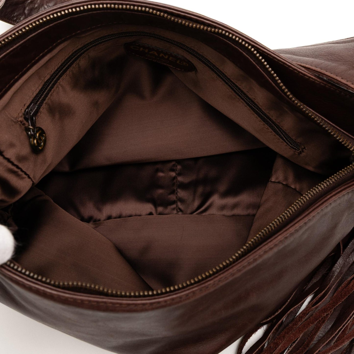 Chanel Cc Lambskin Tassel Shoulder Bag