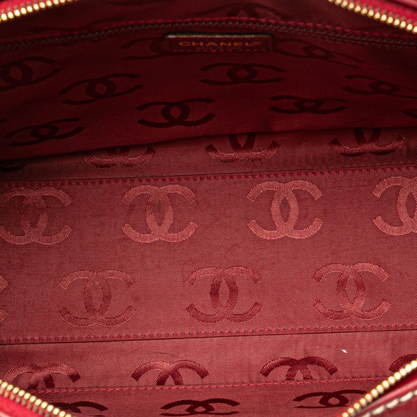 Chanel Cc Lambskin Wild Stitch Handbag
