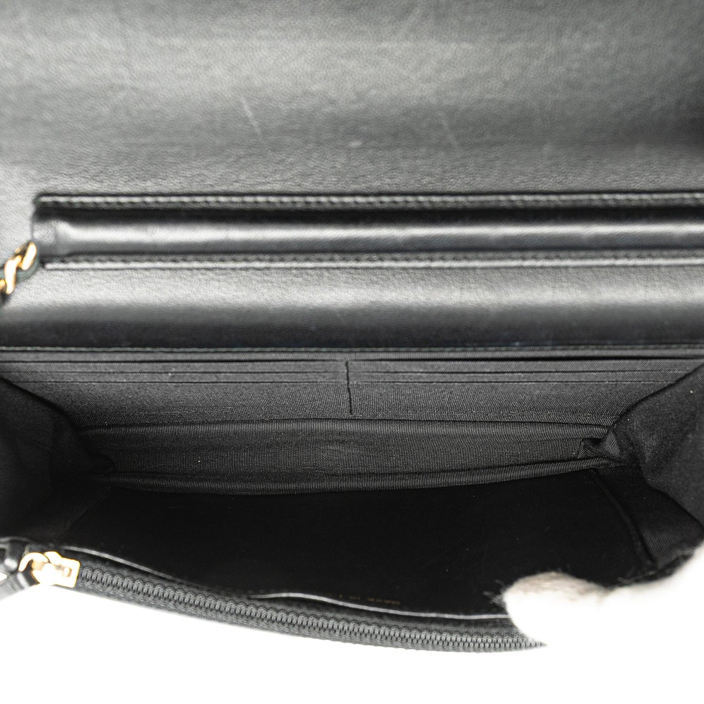 Chanel Cc Studded Lambskin Wallet On Chain