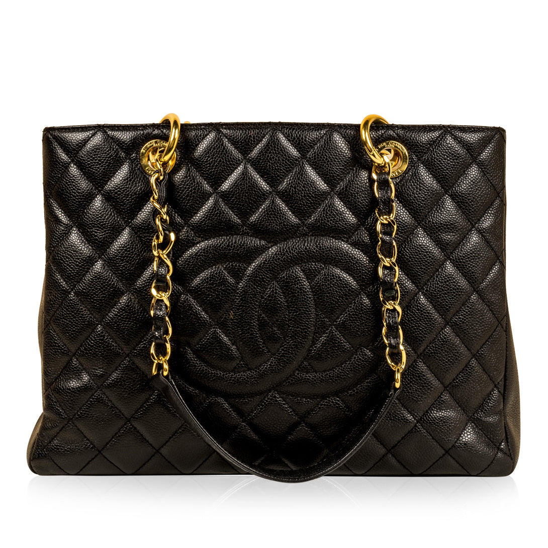 Chanel Timeless Caviar Black Tote Bag Style 34