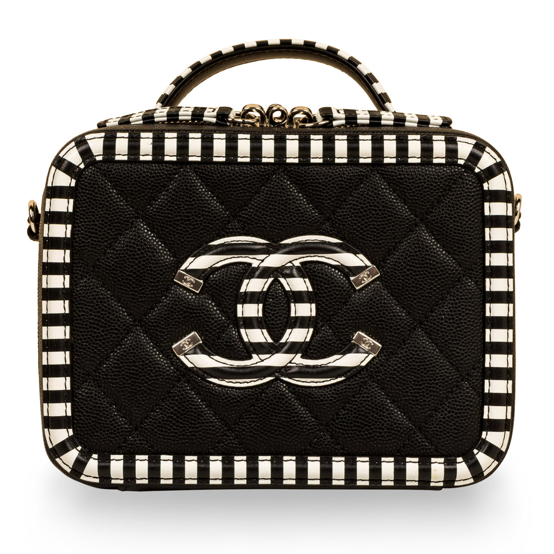 Chanel Vanity Lambskin Black Clutch Style 5